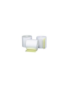 Rolos de Papel Normal Duas Vias 75/76x70x11 (Branco/Amarelo)