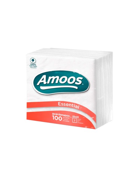 Amoos Guardanapos 22x22 2Folhas Branco (100un) Cx24 Maços
