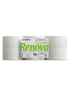 Papel Higiénico (Jumbo) 075mts 2Fls 34g Renova Green 12un