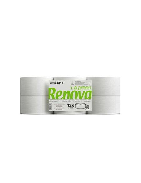 Papel Higiénico (Jumbo) 075mts 2Fls 34g Renova Green 12un