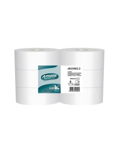 Papel Higiénico (Jumbo) 350mts 2Fls 30g Amoos 6un