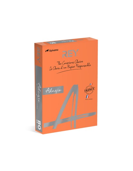 Papel Fotocopia Laranja Fluorescente Adagio A4 80gr1x500Fls