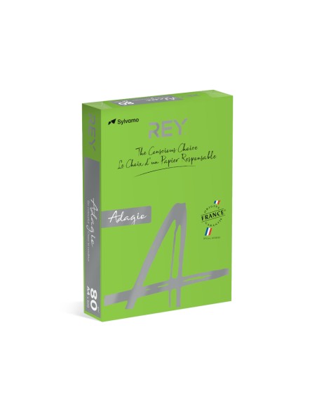 Papel Fotocopia Verde Intenso Adagio(cd52) A4 80gr  1x500Fls