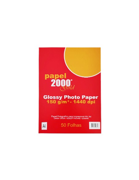Papel A4 150g InkJet Foto Glossy 50 Folhas