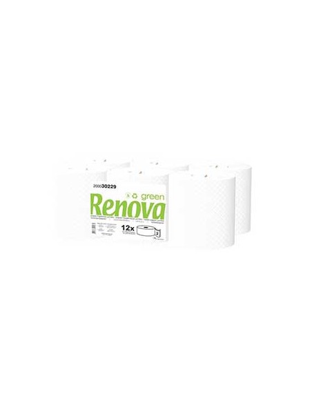 Papel Higiénico (Jumbo) 120mts 2Fls 34g Renova Green 12un