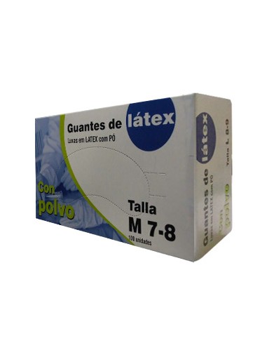 Luvas Látex Tamanho M c/Pó 100un