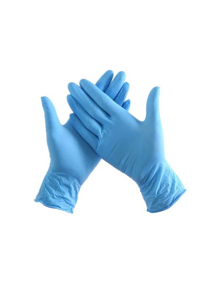 Luvas Nitrilo Tamanho L s/Pó Azul 100un