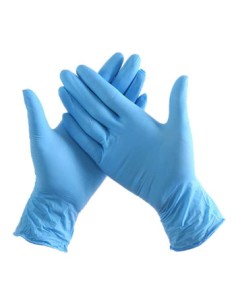 Luvas Nitrilo Tamanho M s/Pó Azul 100un