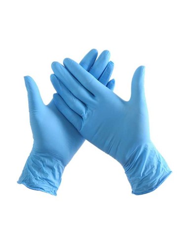Luvas Nitrilo Tamanho M s/Pó Azul 100un