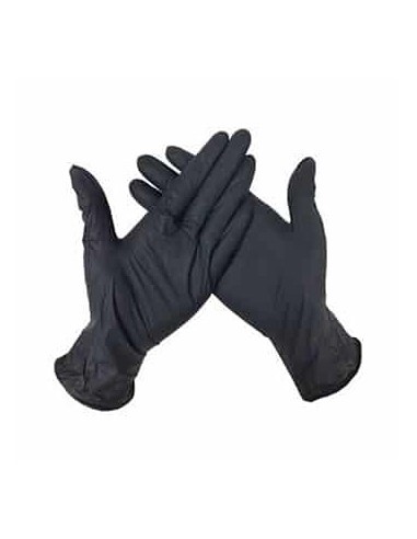 Luvas Nitrilo Tamanho M s/Pó Preto 100un